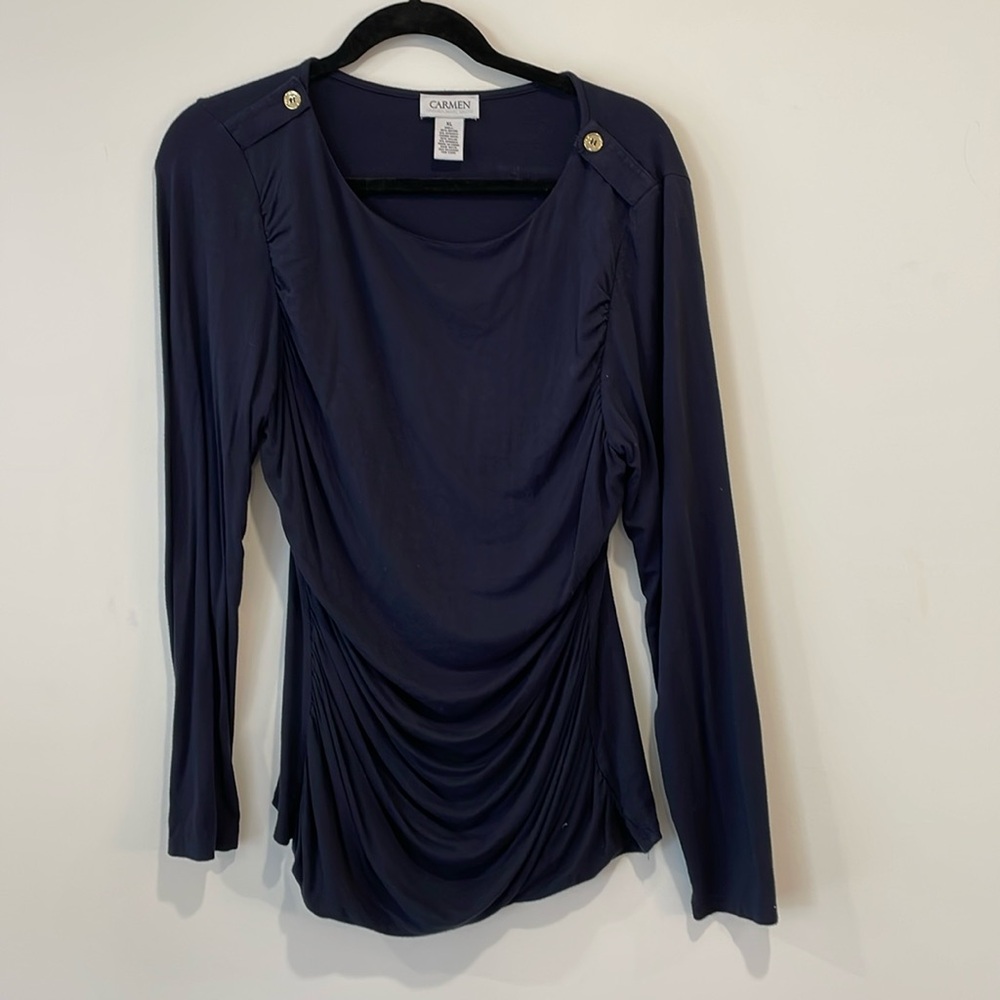 Carmen Marc Valvo long sleeve shirt